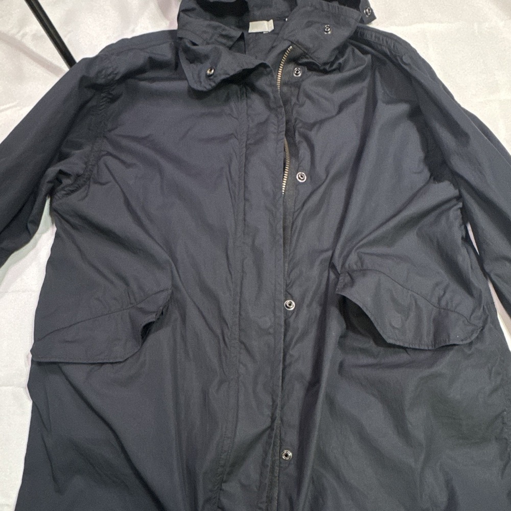 Vince Hooded Utility Field Jacket Navy 100% Cotton Full Zip Size S - Picture 5 of 11